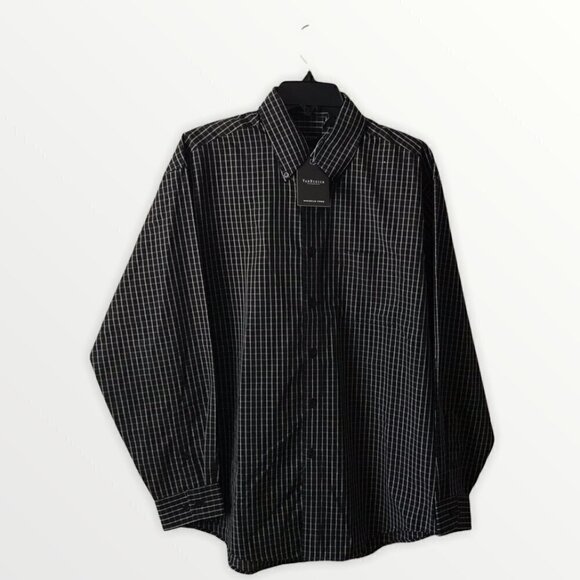 NWT - Van Heusen Wrinkle Free Plaid Long Sleeve Shirt - Picture 1 of 11